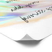 水の色のポスター独自の引用文ウォールアートを作成 ポスター (角)