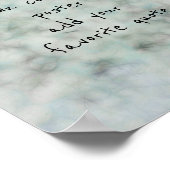 水の色のポスター独自の引用文ウォールアートを作成 ポスター (角)