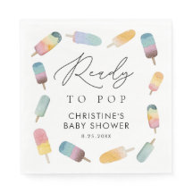 水の色のポップシクル準備ポップ・アートの赤ちゃんシャワー