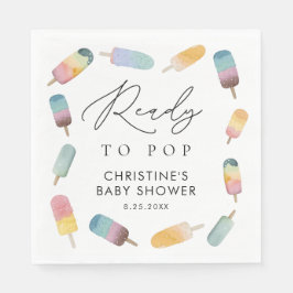 水の色のポップシクル準備ポップ・アートの赤ちゃんシャワー スタンダードランチョンナプキン