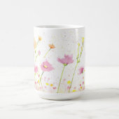 水の色のポピーのフィールドコーヒー/ティーマグカップ コーヒーマグカップ (中央)