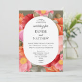 水の色のポピーの上Martiniオリーブグリーン 招待状 (スタンド正面)