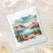 水の色のマウンテンビュ結婚ー フェイバーバッグ (クリップ留めされた状態)