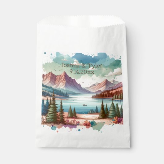 水の色のマウンテンビュ結婚ー フェイバーバッグ (正面)