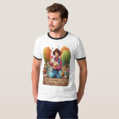 水の色のマザークラウッカーチキン農家 Tシャツ (正面フル)