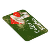 水の色のマッシュルームパーソナライズされたキッチン マグネット (右側)