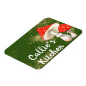 水の色のマッシュルームパーソナライズされたキッチン マグネット (左側)