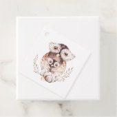 水の色のママとベビーフクロベビーシャワー フェイバータグ (インサイチュ)