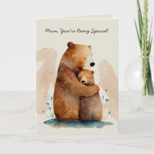 水の色のママの母の日 カード (正面)