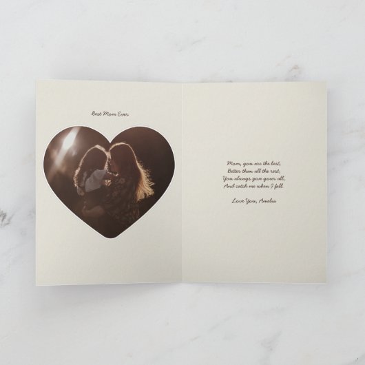 水の色のママの母の日 カード (内部)