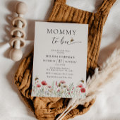 水の色のママへビー山花ベビーシャワー 招待状