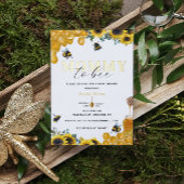 水の色のママへビー赤ちゃんシャワー金ゴールド 箔招待状