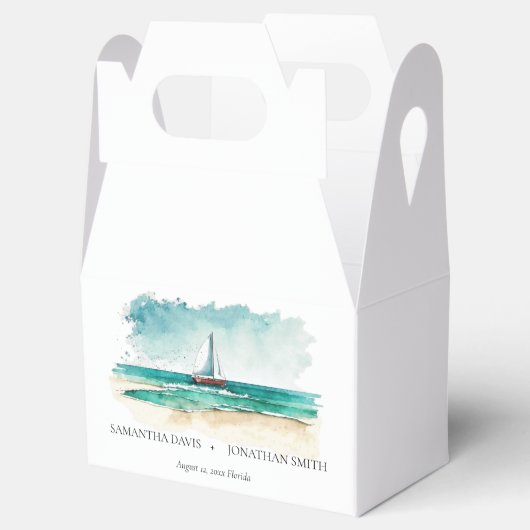 水の色のミニマリストのク結婚ルーズ フェイバーボックス (オープン)