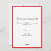 水の色のミニマリストのサンタ企業のクリスマス シーズンカード (裏面)