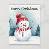 水の色のミニマリストクリスマス ポストカード (正面)