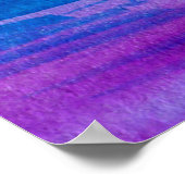 水の色のミニマル抽象芸術風景：海、空 ポスター (角)