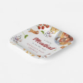 水の色のミートボールイタリアンベビーシャワー ペーパープレート (傾斜あり)