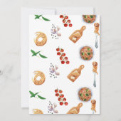 水の色のミートボールイタリアンベビーシャワー 招待状 (裏面)