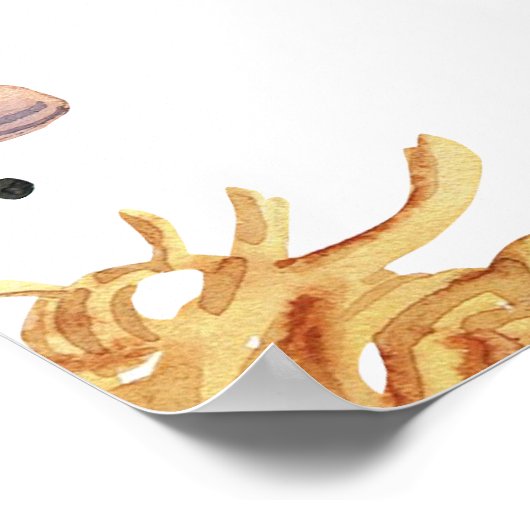 水の色のミートボールイタリアン赤ちゃんシャワーへようこそ ポスター (角)