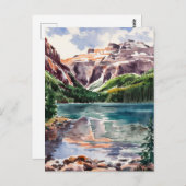 水の色のミード・ネバダ絵画湖 ポストカード (正面/裏面)