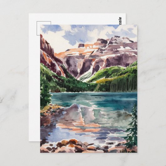 水の色のミード・ネバダ絵画湖 ポストカード (正面/裏面)