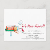 水の色のメールボックスのクリスマス移動 案内ポストカード (正面)