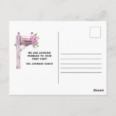 水の色のメールボックス我々は発表を移動 ポストカード (裏面)