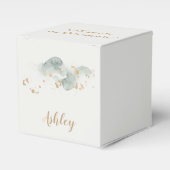 水の色のモダンスリプトのブリデスメイド提案 フェイバーボックス (正面サイド)