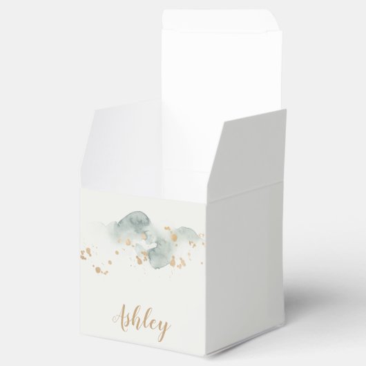 水の色のモダンスリプトのブリデスメイド提案 フェイバーボックス (オープン)