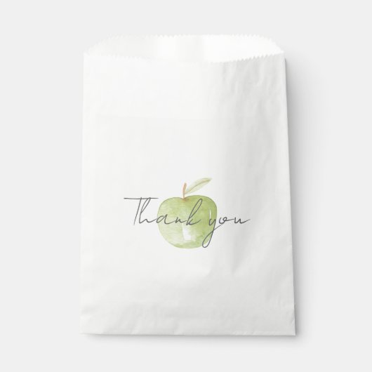 水の色のモダンリンゴありがとう フェイバーバッグ (正面)