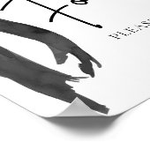 水の色のモダン弓のエレガント食品の看板 ポスター (角)