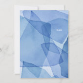 水の色のモダン形状リハーサルディナー 招待状 (裏面)