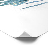 水の色のモダン緑のカエルとギターの岩2 ポスター (角)