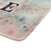 水の色のモノグラム名花パステル カッティングボード (角)