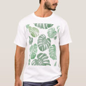 水の色のモンスター、熱帯のシームレス壁紙。 Tシャツ (正面)