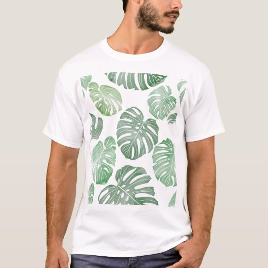 水の色のモンスター、熱帯のシームレス壁紙。 Tシャツ (正面)