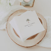 水の色のヤシの結婚木 スタンダードカクテルナプキン
