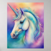 水の色のユニコーンでソフトパステルVIII ポスター (正面)