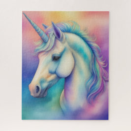 水の色のユニコーンインソフトパステル ジグソーパズル