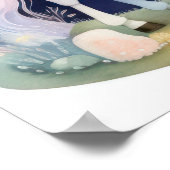 水の色のユニコーンインソフトパステル ポスター (角)