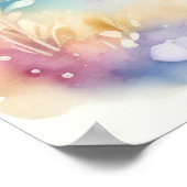 水の色のユニコーンソフトパステルIV ポスター (角)