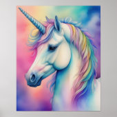 水の色のユニコーンソフトパステルVII ポスター (正面)