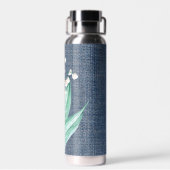 水の色のユリの谷のブーケ ウォーターボトル (背面)