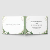 水の色のリリーの谷のブライダル結婚 ゲストブック (全面)