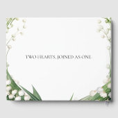 水の色のリリーの谷のブライダル結婚 ゲストブック (裏面)