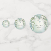 水の色のリリーの谷テーブル紙吹雪 コンフェッティ (正面)