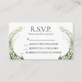 水の色のリリーオブザバレーブライダルウェディングパーティー エンクロージャーカード