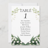 水の色のリリーオブザバレーブライダルウェディングパーティー シーズンカード (正面)