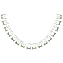 水の色のリリーオブザバレーブライダルウェディングパーティー バンティングフラッグ