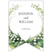 水の色のリリーオブザバレーブライダルウェディングパーティー バンティングフラッグ (第2の旗)